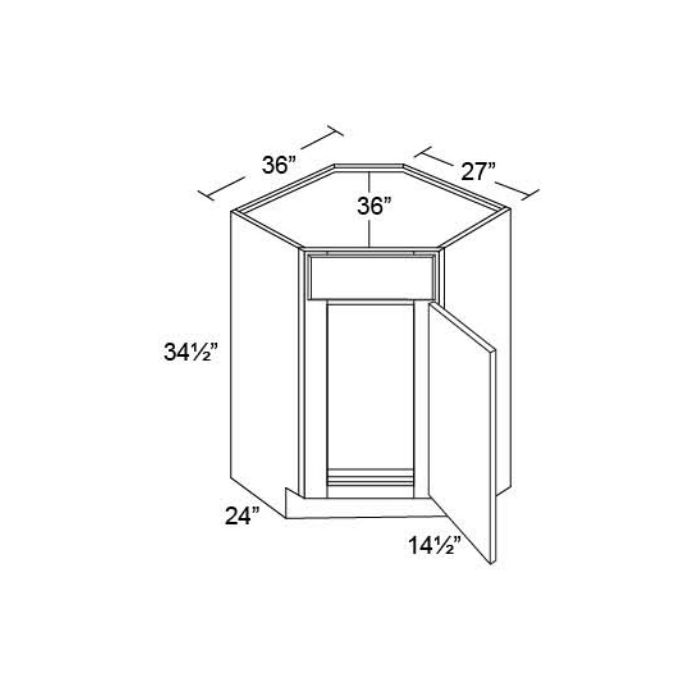 Vienna 36" Diagonal Corner Sink Base