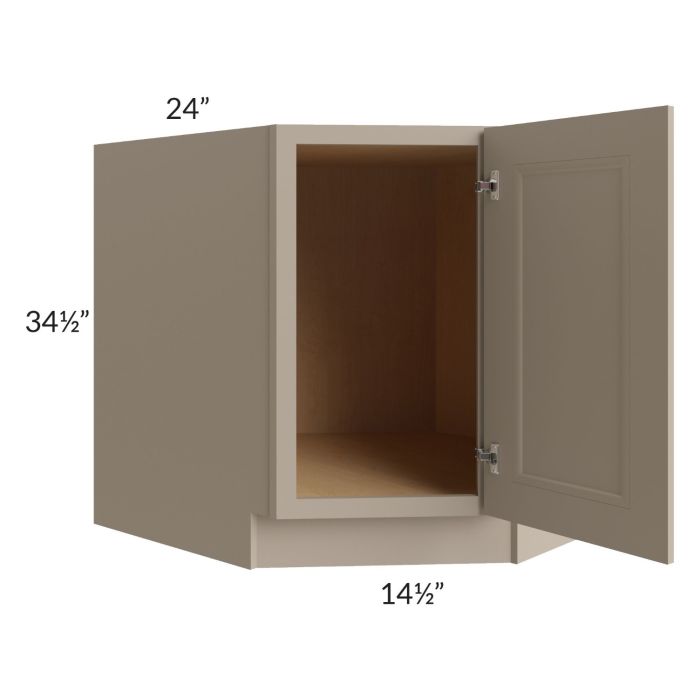 Tuscan Oyster 36" Full Height Door Diagonal Corner Sink Base