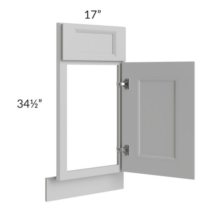 Tuscan Painted Grey 36" Diagonal Corner Sink Front