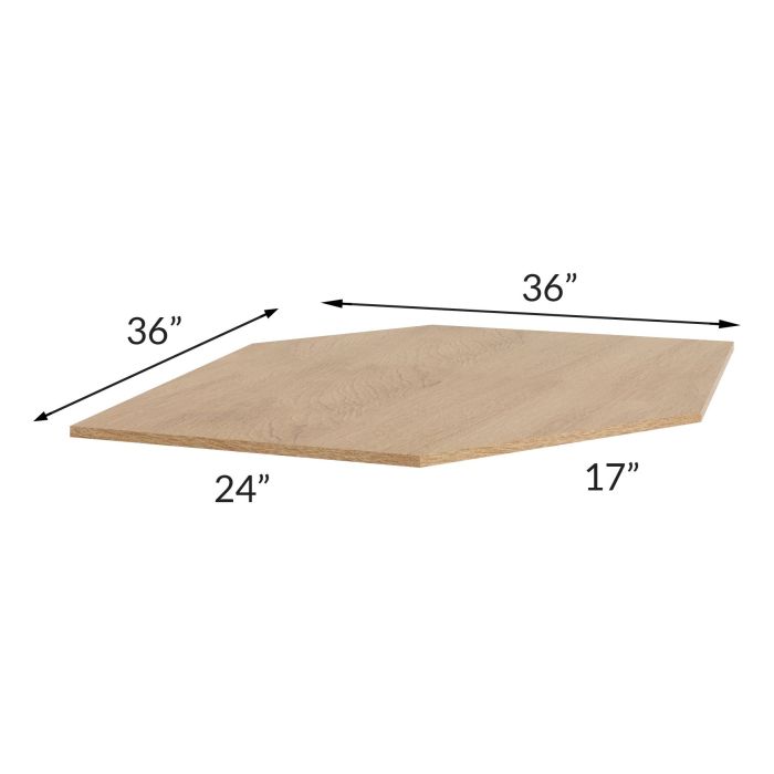 Midtown Timber Shaker 36" Diagonal Corner Sink Front Floor