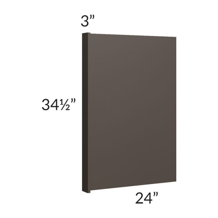 Southport Espresso Shaker Appliance End Panel with a 3" Return