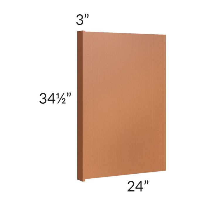 Lexington Cinnamon Glaze Appliance End Panel with a 3" Return