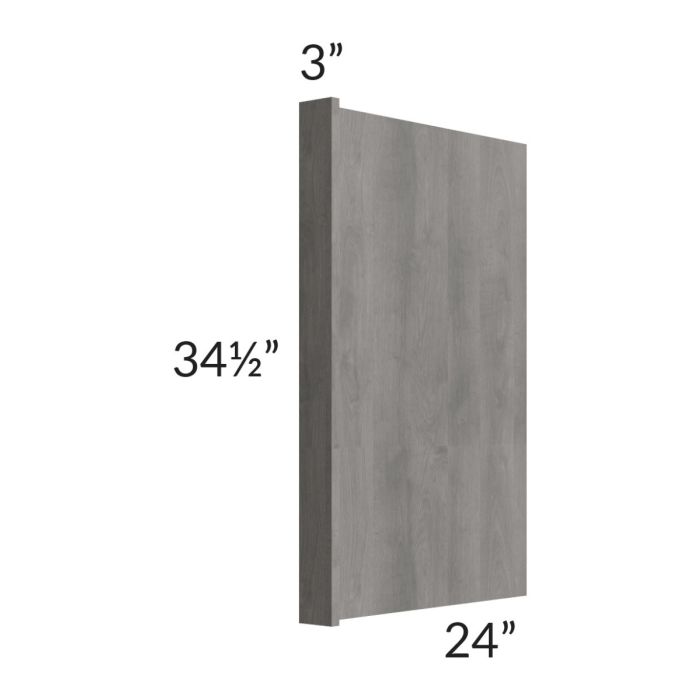 Providence Slate Grey Appliance End Panel with a 3" Return