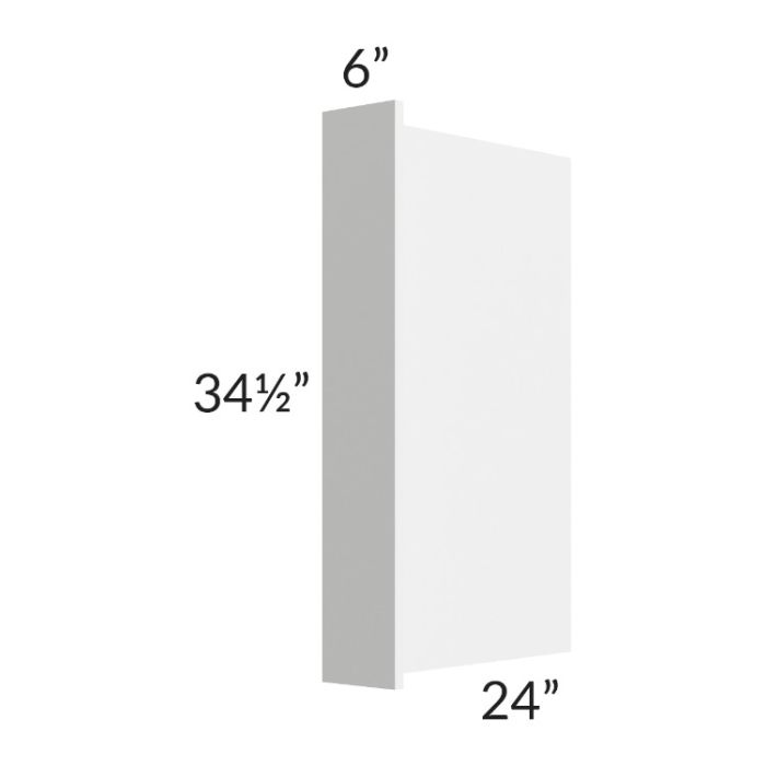 Stratus White  6" Dishwasher End Panel
