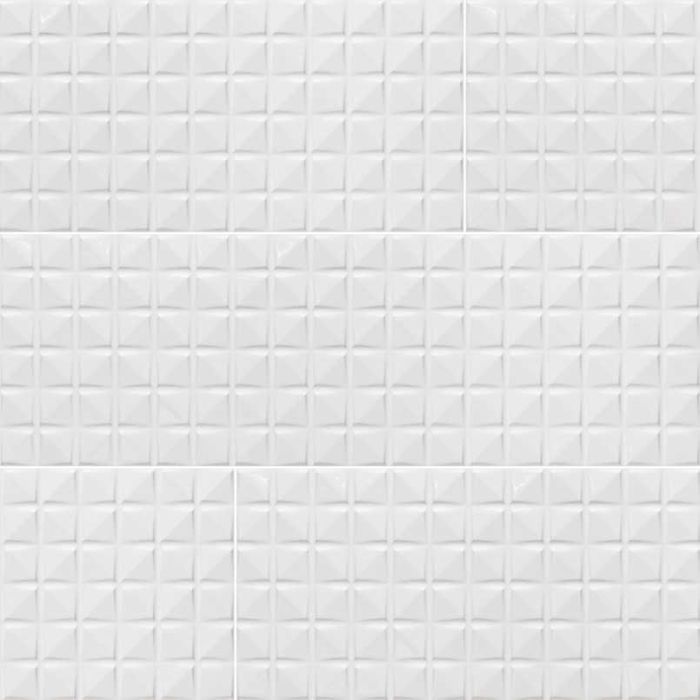 Dymo Chex White 12" x 24" Glossy Mosaic Tile