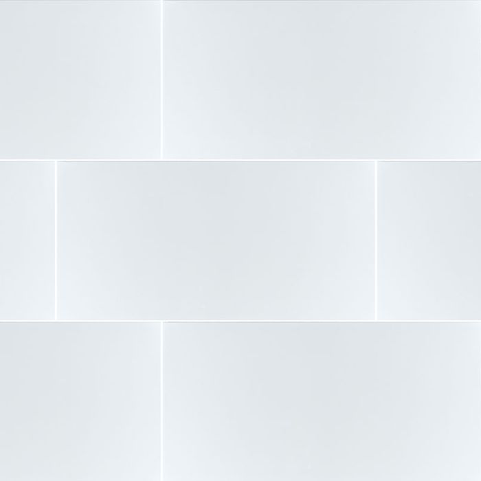 Dymo White 12" x 24" Glossy Ceramic Tile