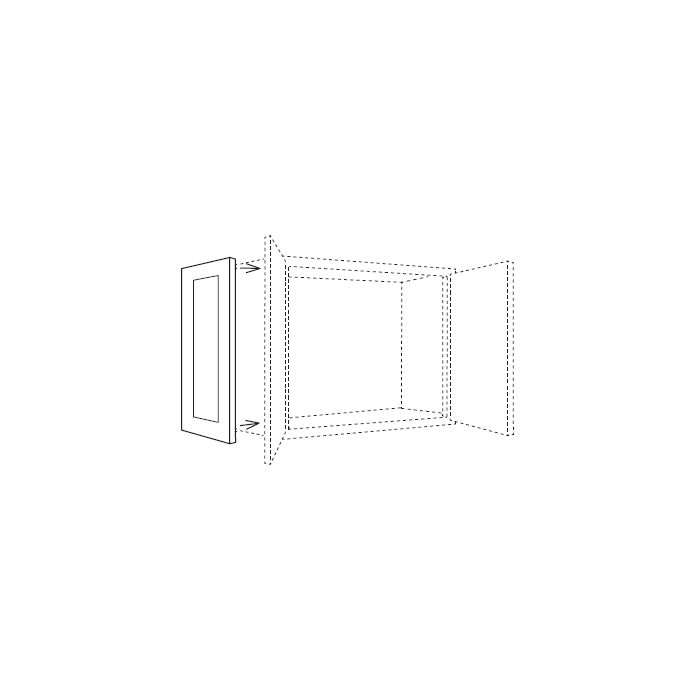 Charcoal Grey Shaker 36" Wall Decorative Door