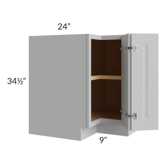 Tuscan Painted Grey 33" Easy Reach Corner Cabinet