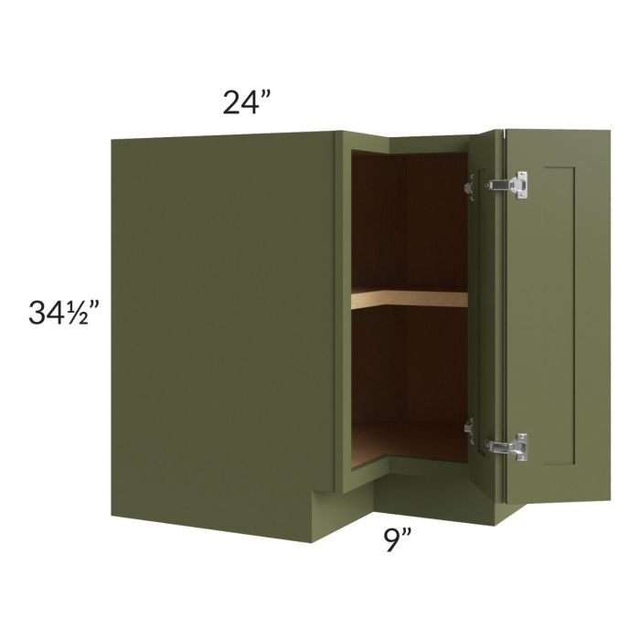 Midtown Hunter Green Shaker 33" Easy Reach Corner Cabinet