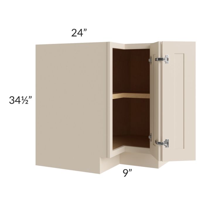 Midtown Cream Shaker 33" Easy Reach Corner Cabinet