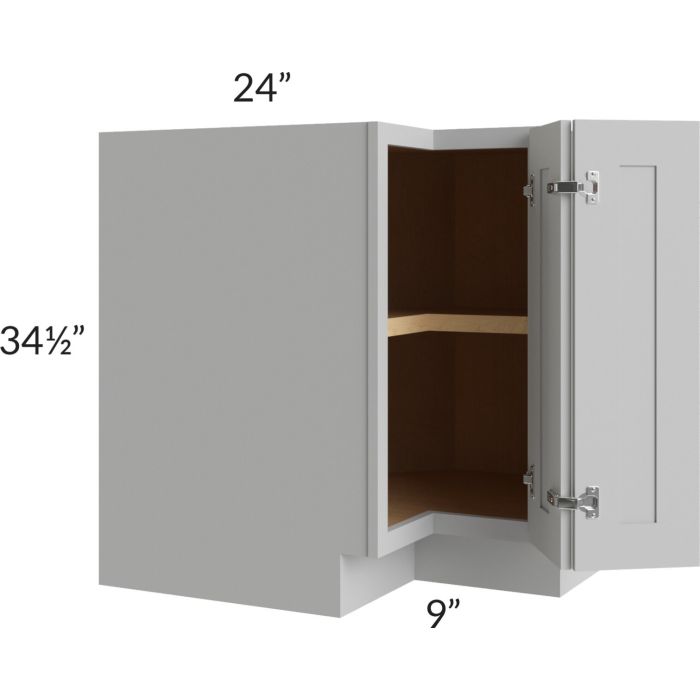 Midtown Painted Grey Shaker 33" Easy Reach Corner Cabinet
