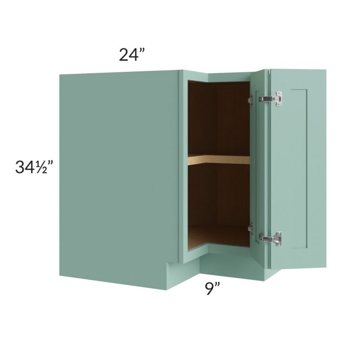 Midtown Sage Green Shaker 33" Easy Reach Corner Cabinet