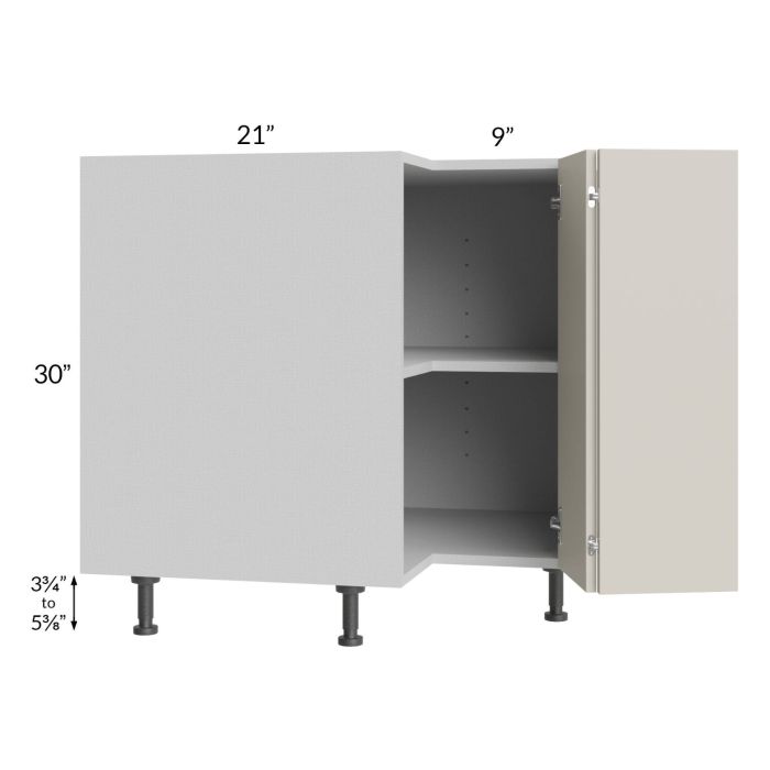 Milan Beige Matte 33" Easy Reach Corner Cabinet