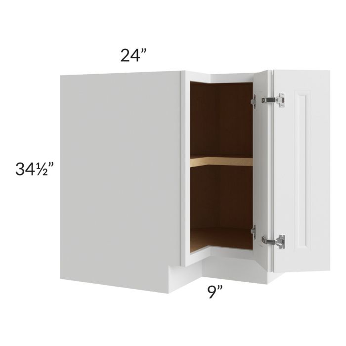 Salem White 33" Easy Reach Corner Cabinet