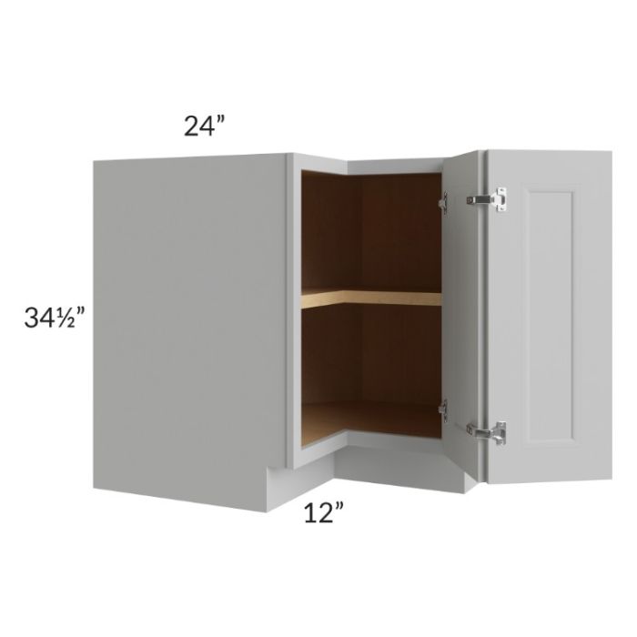 Tuscan Painted Grey 36" Easy Reach Corner Cabinet