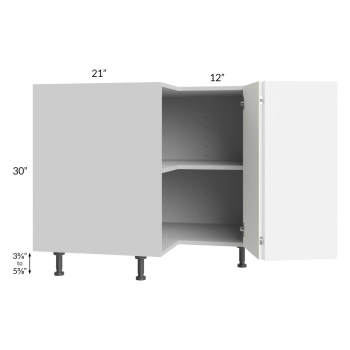 Milan White Matte 36" Easy Reach Corner Cabinet