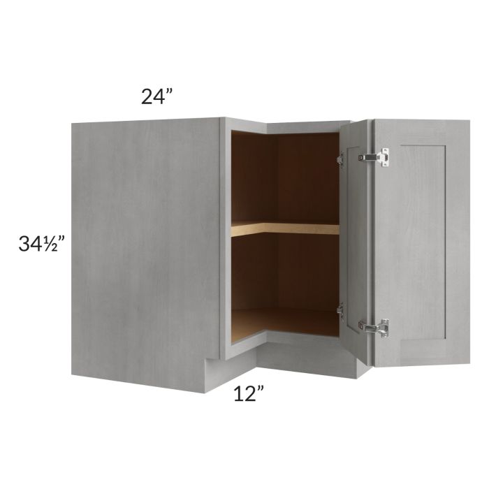 Gramercy Grey Mist 36" Easy Reach Corner Cabinet