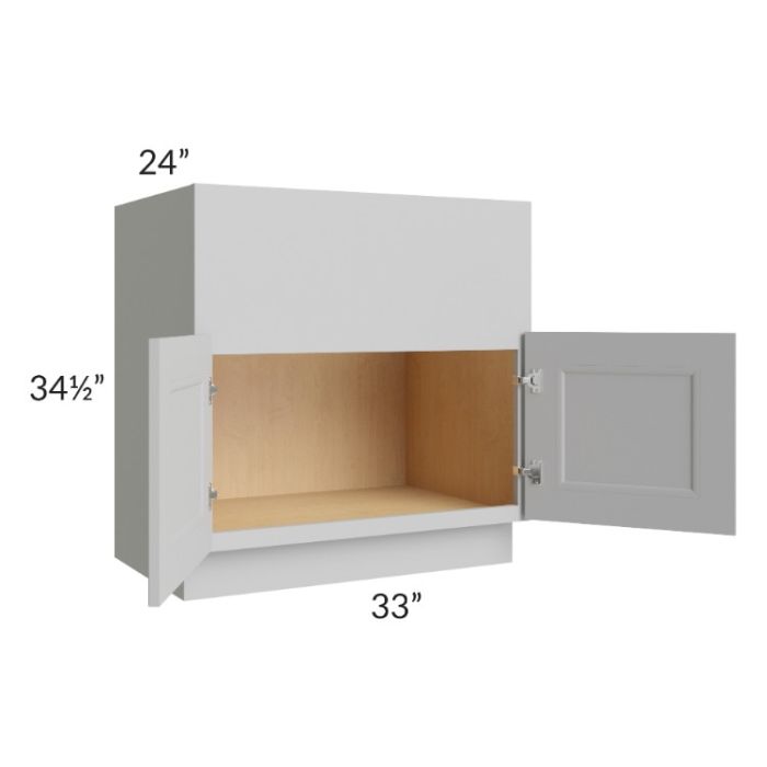 Tuscan Painted Grey 33" Farm Sink Base Cabinet