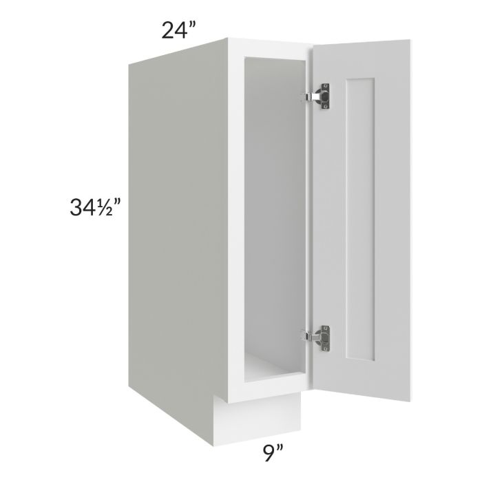 Dakota White 9" Full Height Door Base Cabinet 