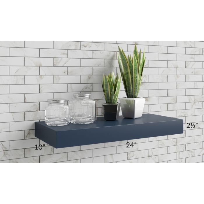 Midtown Blue Shaker 24" Floating Shelf