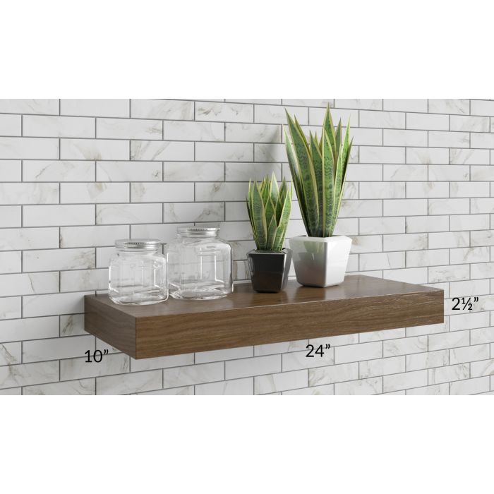 Vienna 24" Floating Walnut Shelf