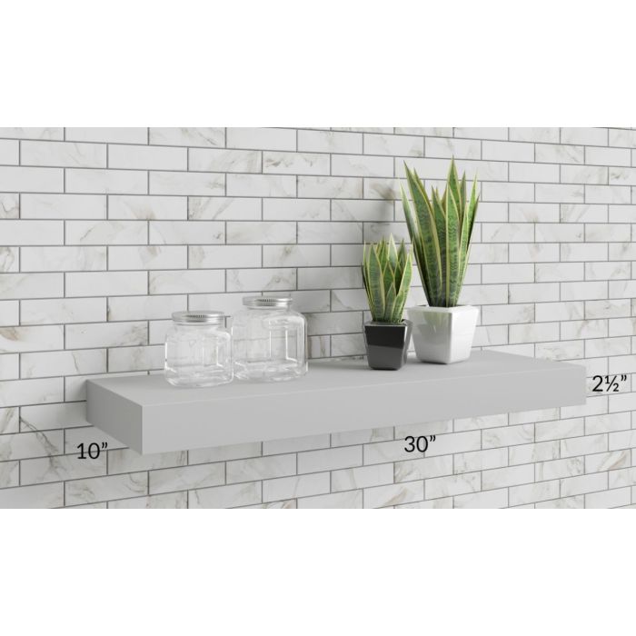 Tuscan Painted Grey 30" Floating Shelf
