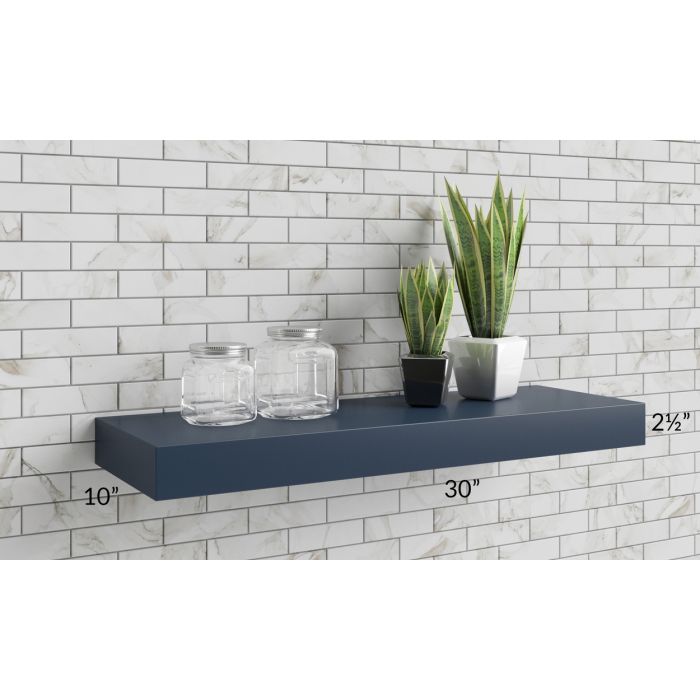 Midtown Blue Shaker 30" Floating Shelf