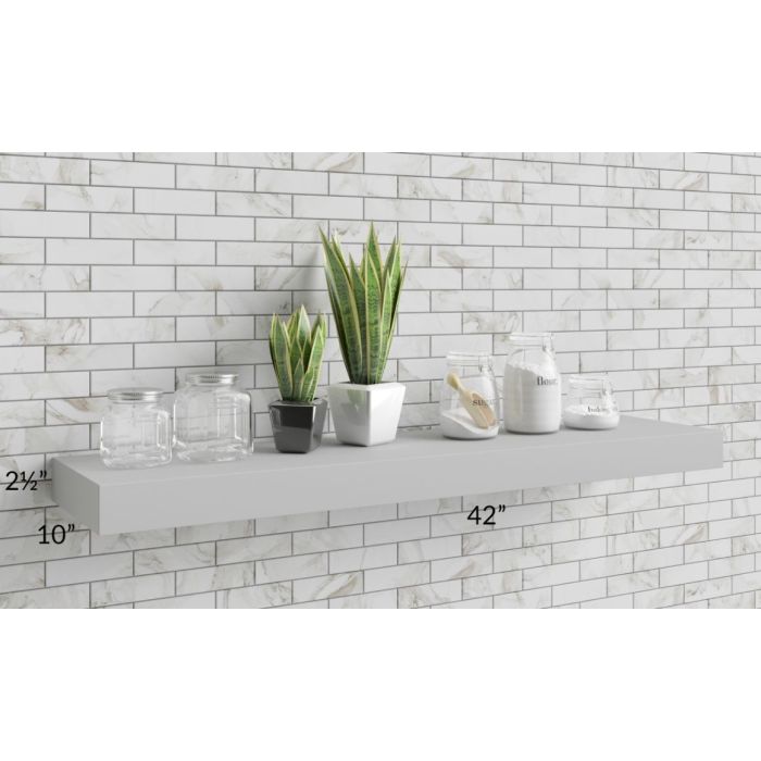 Tuscan Painted Grey 42" Floating Shelf