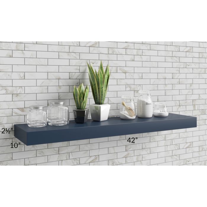 Midtown Blue Shaker 42" Floating Shelf