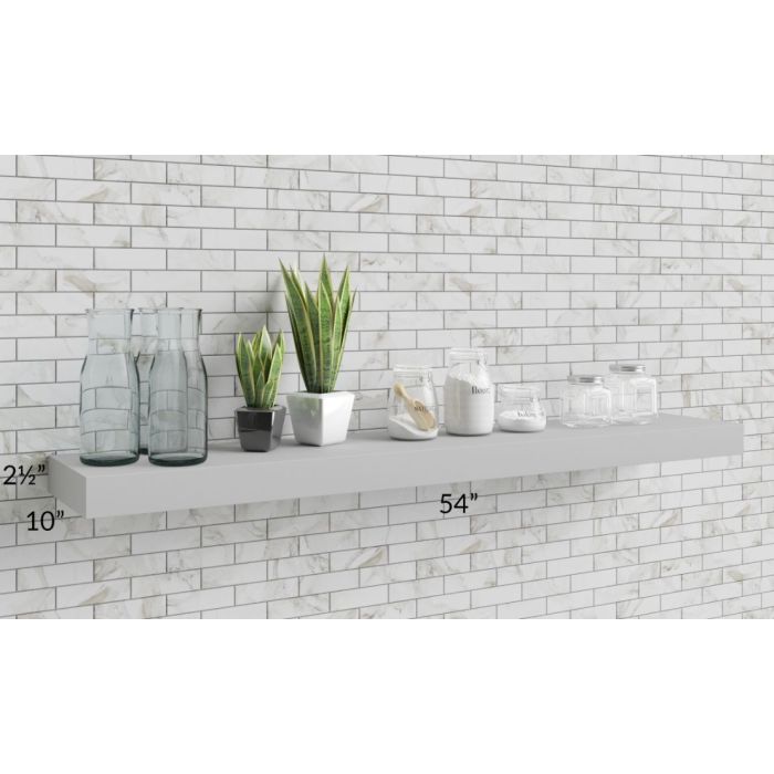 Tuscan Painted Grey 54" Floating Shelf