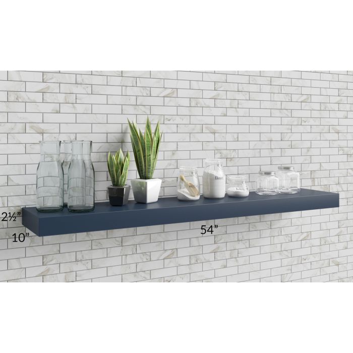 Midtown Blue Shaker 54" Floating Shelf