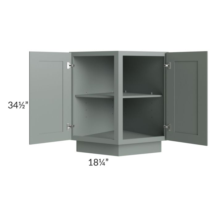 Woodland Green Shaker 24" 2-Drawer Base Cabinet