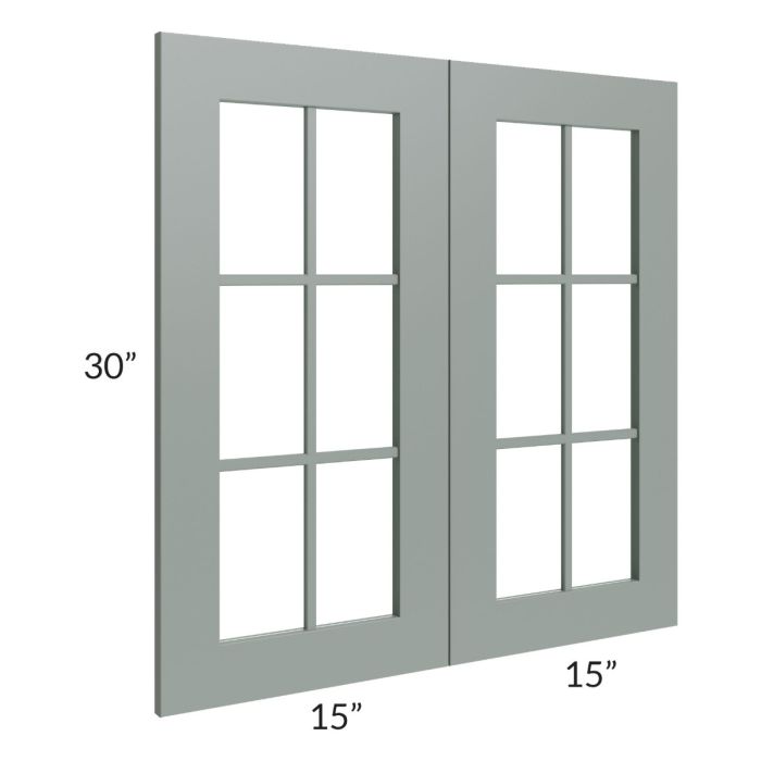 Woodland Green Shaker 24" 2-Drawer Base Cabinet
