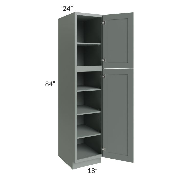 Woodland Green Shaker 24" 2-Drawer Base Cabinet
