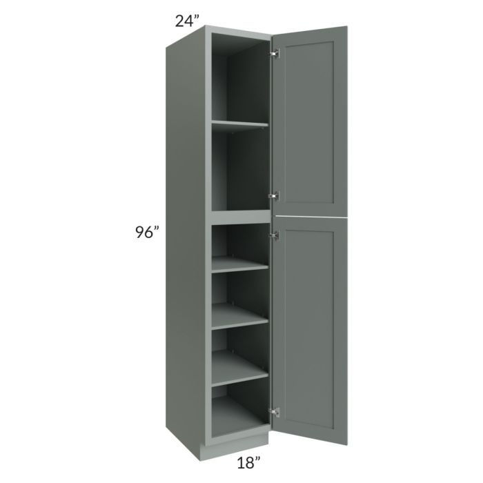 Woodland Green Shaker 24" 2-Drawer Base Cabinet