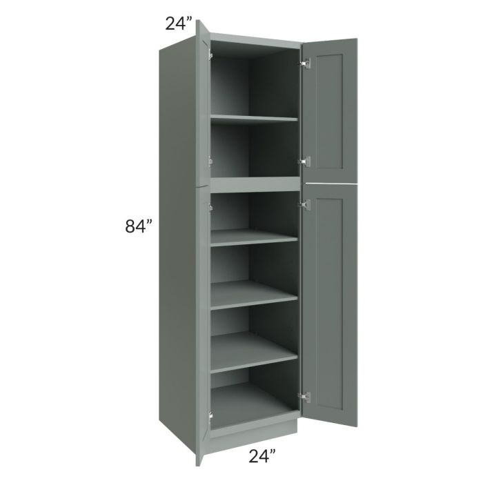 Woodland Green Shaker 24" 2-Drawer Base Cabinet