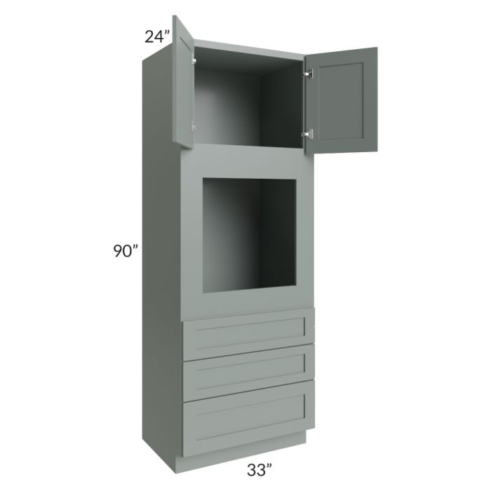 Woodland Green Shaker 24" 2-Drawer Base Cabinet