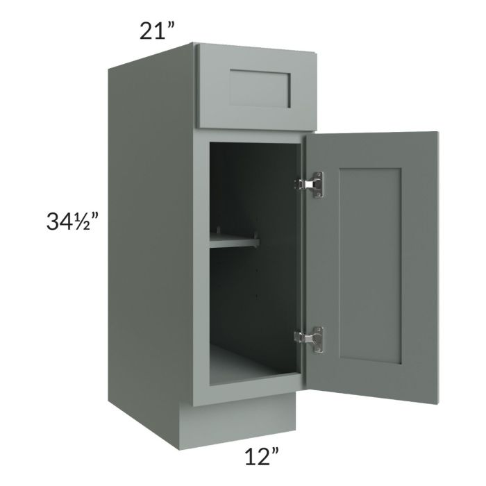 Woodland Green Shaker 24" 2-Drawer Base Cabinet