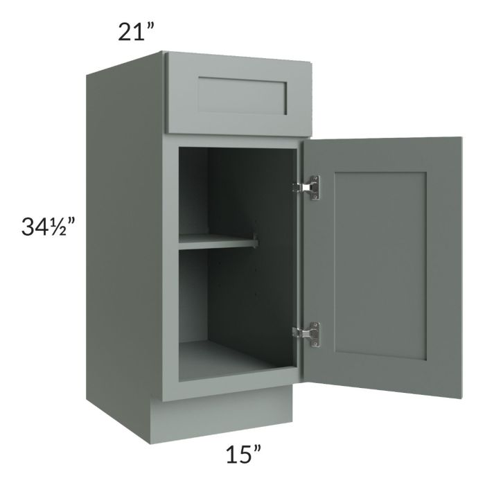 Woodland Green Shaker 24" 2-Drawer Base Cabinet