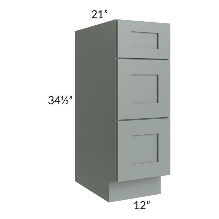 Woodland Green Shaker 24" 2-Drawer Base Cabinet