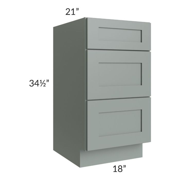 Woodland Green Shaker 24" 2-Drawer Base Cabinet