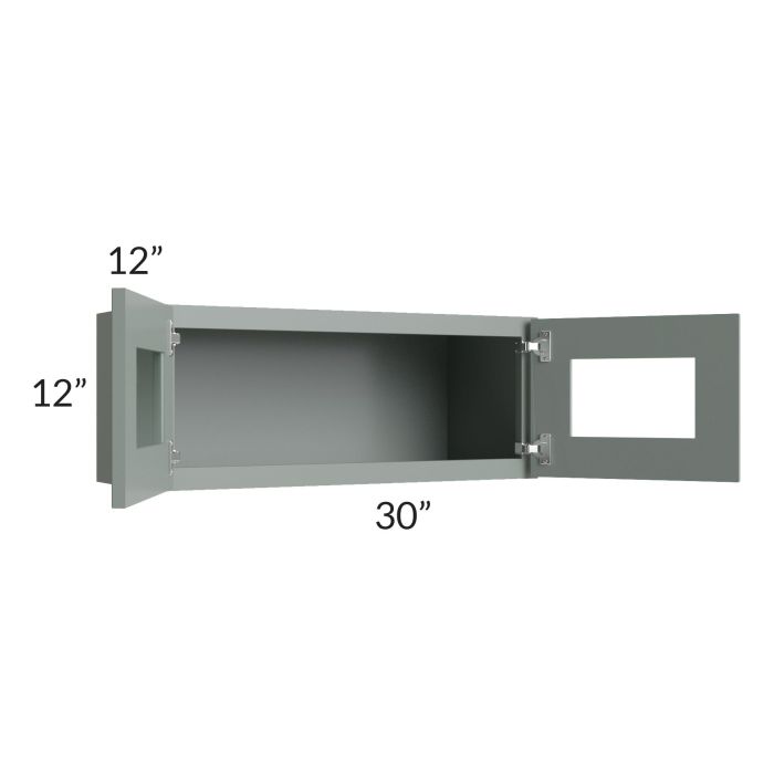 Woodland Green Shaker 24" 2-Drawer Base Cabinet