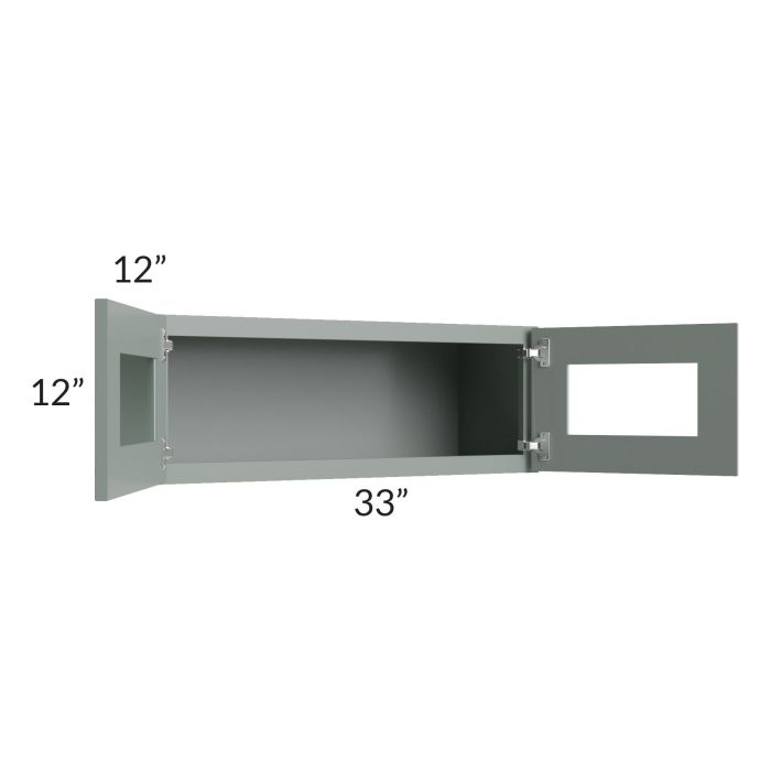 Woodland Green Shaker 24" 2-Drawer Base Cabinet