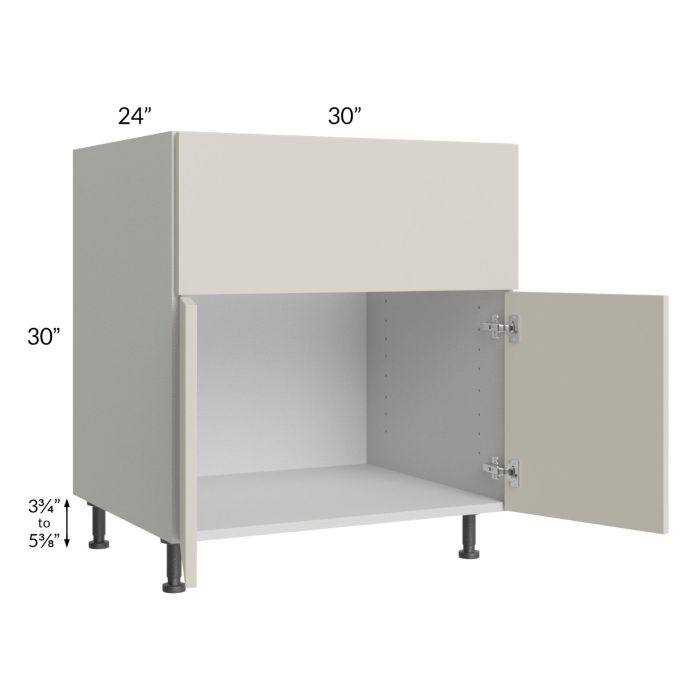 Milan Beige Matte 30" Farm Sink Base Cabinet