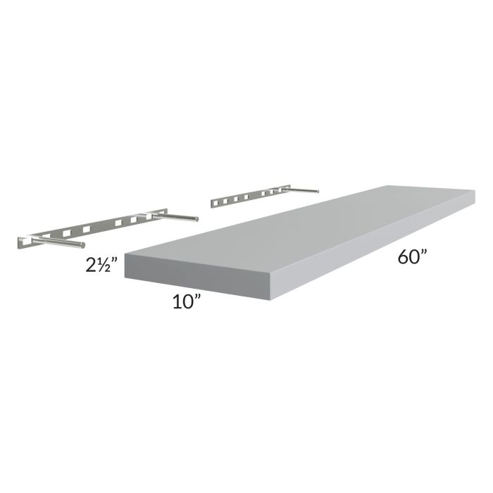 Asheville Grey Shaker 60" Floating Shelf