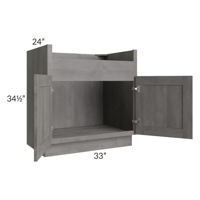 Providence Slate Grey 33" Farm Sink Base Cabinet