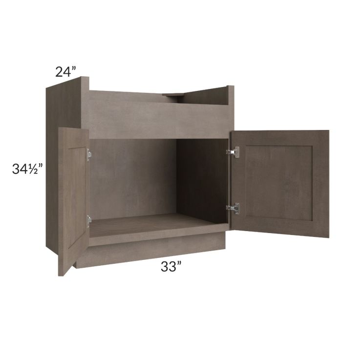 Providence Natural Grey 33" Farm Sink Base Cabinet