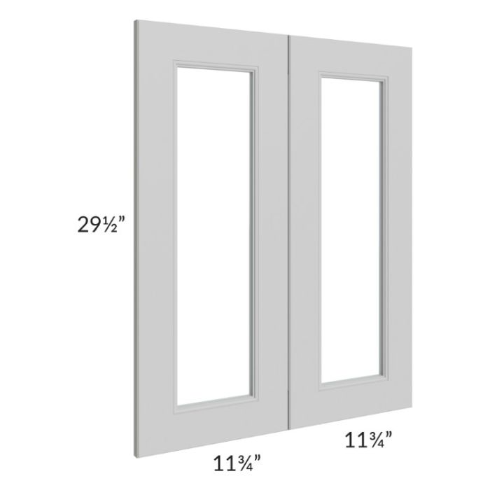 Tuscan Painted Grey 24x30 Clear Glass Door (Cabinet Sold Separately)