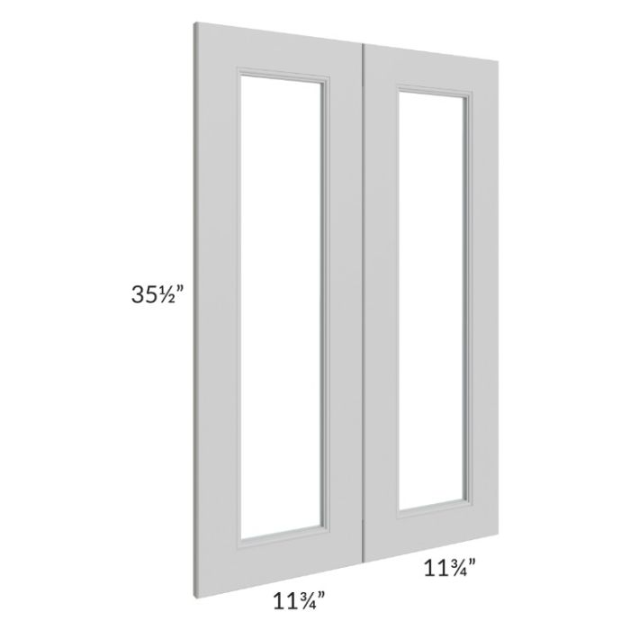 Tuscan Painted Grey 24x36 Clear Glass Door (Cabinet Sold Separately)