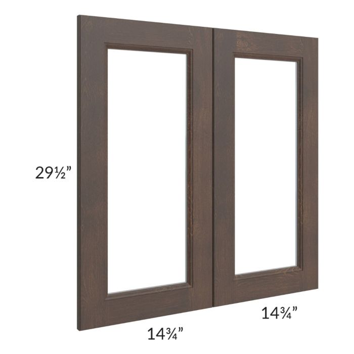 Tuscan Kona Brown 30x30 Clear Glass Door (Cabinet Sold Separately)